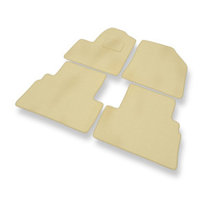 Velour gulvmåtter til Ford Transit Connect Varevogn (2003-2014) 5-personers - beige
