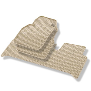 Gummigulvmåtter til biler Renault Scenic II Minivan (2003-2009) - beige - 3 stk.