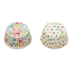 Papilotki do babeczek Baby dot 36szt 823 DECORA