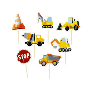 Toppery pikery do babeczek ROBOTY DROGOWE 35szt SB