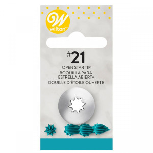 Wilton tylka metalowa do kremu gwiazdka "21" 02-0-0150