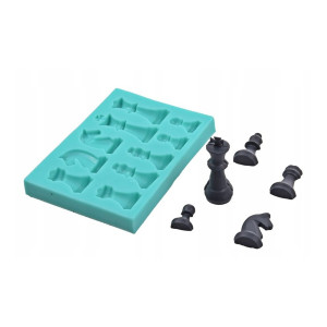 Forma silikonowa do masy cukrowej Szachy 3D