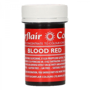 Barwnik w żelu do masy Blood red krwisty czerwony Sugarflair A151