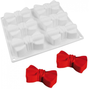 Forma silikonowa do ciastek Kokarda 3D 6 gniazd