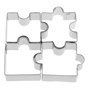 Foremki metalowe do ciastek PUZZLE 4szt 8111