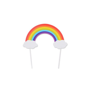 Topper ozdoba na tort Tęcza Rainbow papierowa 7260