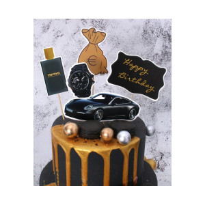 Toppery na tort HAPPY BIRTHDAY MAN'S WORLD 5szt
