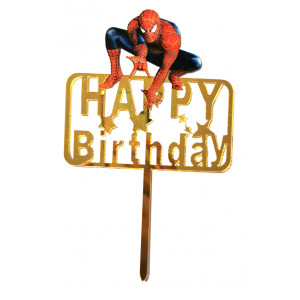 Topper akrylowy na tort urodzinowy Spider Man 6530