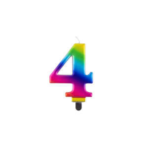 Świeczka urodzinowa GALAXY liczba "4" 8cm