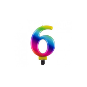 Świeczka urodzinowa GALAXY liczba "6" 8cm