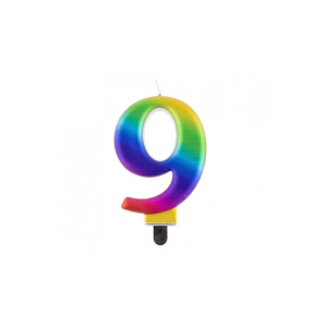 Świeczka urodzinowa GALAXY liczba "9" 8cm