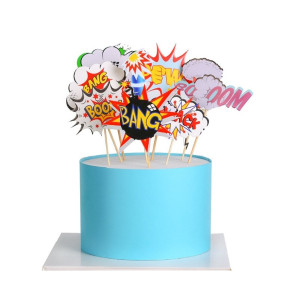 Topper papierowy na tort KOMIKS NAPISY 9134 9szt