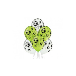 Balony urodzinowe "PIŁKA NOŻNA" 6szt BRN 5000258