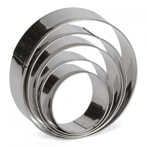 Patisse Foremki metalowe Kółka 5szt 4/5/6/7/8cm P02008