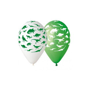 Balony urodzinowe "DINOZAURY" 5szt GS110/P154