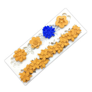 Forma silikonowa do masy cukrowej Łańcuch kwiatów Sweet Baking 8521