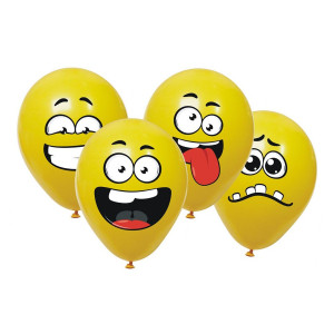 Balony urodzinowe Buźki - zrób to sam (4 wzory) 6szt