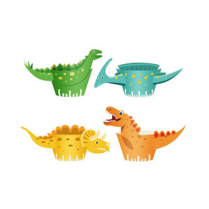 Owijki nakładki do babeczek Dinozaury 8szt PP512300