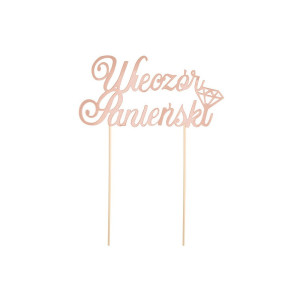 Topper rose gold na tort Wieczór Panieński PP512104
