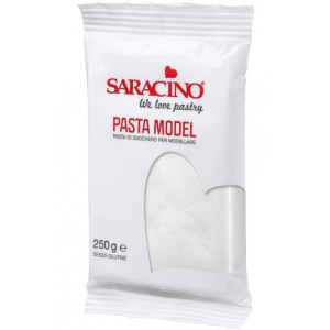 Lukier plastyczny Saracino do figurek 250g - biały bezglutenowy