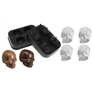 Forma silikonowa do lodu czekolady Czaszki 3D 10292