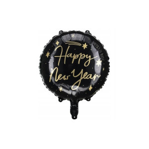 Balon foliowy okrągły Happy New Year 45cm FB162