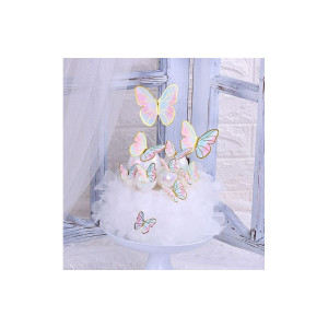 Toppery na tort Motyle Ombre 10szt 11310