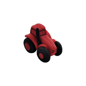 Figurka traktor Czerwony 3D cukrowa na tort 1487