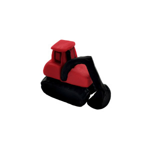 Figurka na tort Koparka Czerwona 3D cukrowa 11492