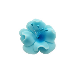Kwiat na tort Magnolia cukrowa Niebieska 6cm 11498