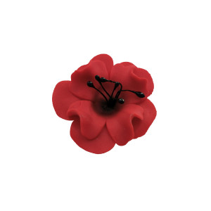Kwiat na tort Magnolia cukrowa Czerwona 6cm 11501