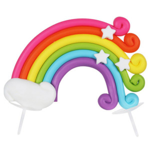 Topper ozdoba na tort Tęcza Rainbow 7125
