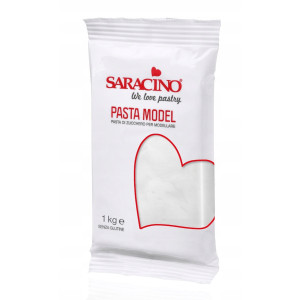 Lukier plastyczny Saracino do figurek 1 kg - biały bezglutenowy