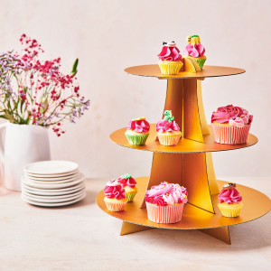 Fun Cakes Stojak na babeczki Złoty F83405