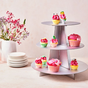 Fun Cakes Stojak na babeczki Srebrny F83410