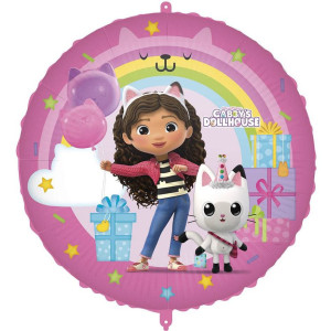 Balon foliowy okrągły Koci domek Gabi 95817