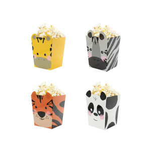 Pudełka na popcorn słodycze Safari 4szt PP512562
