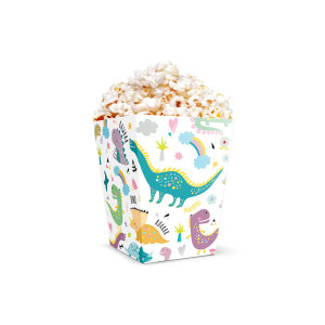 Pudełka na popcorn Dinozaury 8,5x12,5cm 6szt PP511840