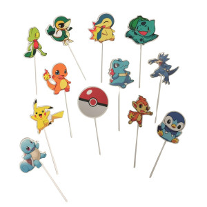 Toppery pikery do babeczek Pokemon 12sztuk 13158