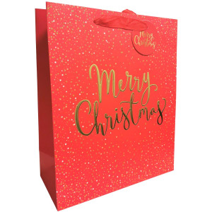 Torebka prezentowa czerwona Merry Christmas 13536