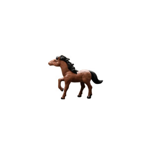 Figurka do dekoracji Koń Konik brązowy 3D 11273