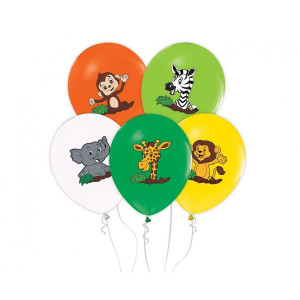 Balony urodzinowe "SAFARI" 5szt GZ-SAF5