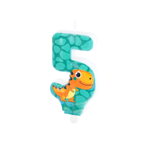 Świeczka urodzinowa Dinozaur cyfra "5" 138151