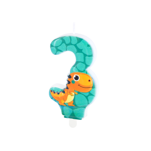 Świeczka urodzinowa Dinozaur cyfra "3" 138137