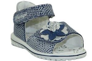 Sandały Buty Primigi 1361711 Dziewczęce Sandały na Rzepy z Ozdobnym Kwiatkiem