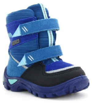 Kozaki Sniegowce Niebieskie Bartek t-21759/532 z Membraną BRTKtex Waterproof II gatunek