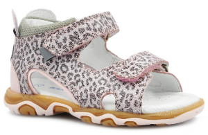 Sandały Buty Bartek 11144003 Dziewczęce Sandały na Rzepy - Panterka