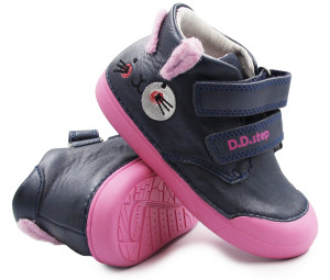 Buty dla Dziewczynki na Jesień z króliczkiem D.D.Step a066-343 Royal Blue