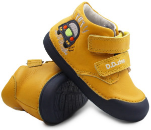 DD Step Chłopięce Buty Na Wiosnę z Autkiem DD STEP s066-396B Yellow
