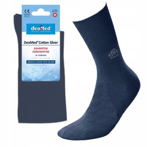 Skarpetki Medyczne Bezuciskowe DeoMed Cotton Silver DeoMed